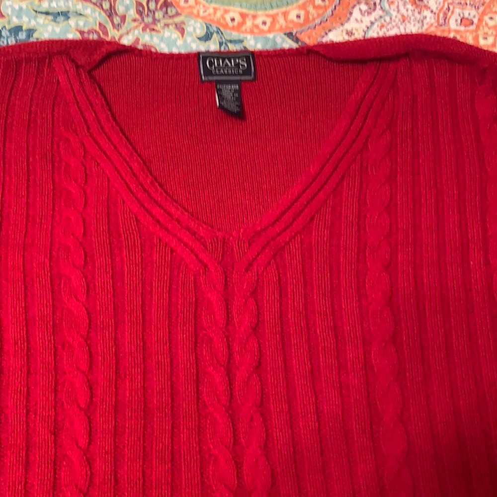 2x Chaps red sweater